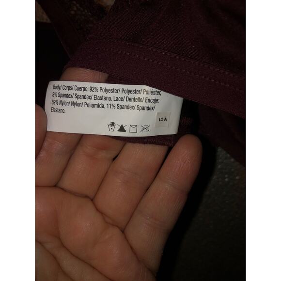 Maidenform Shaping Support Style #P09714 38C Dark Burgundy Purple Lace Bra - Picture 8 of 8